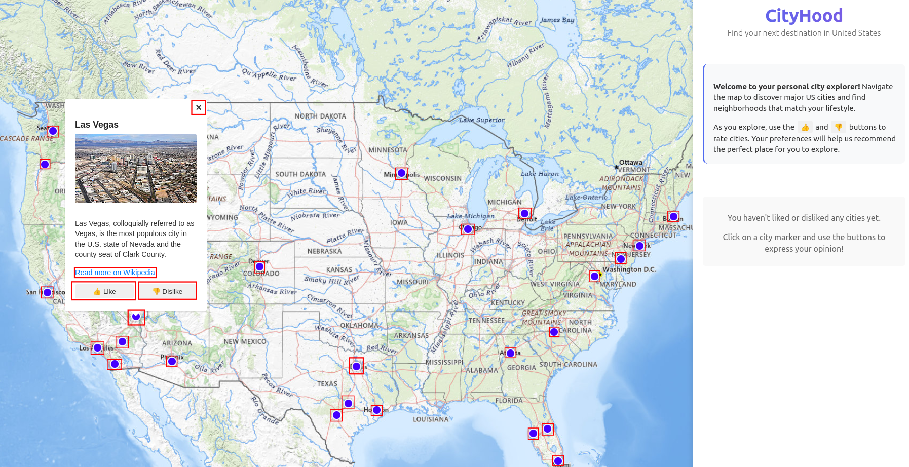 CityHood: An Explainable Travel Recommender System