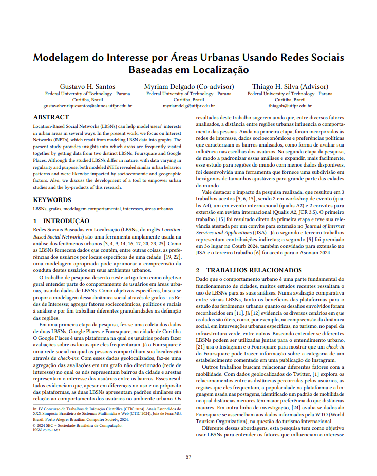 Modeling Interest in Urban Areas Using Location-Based Social Networks