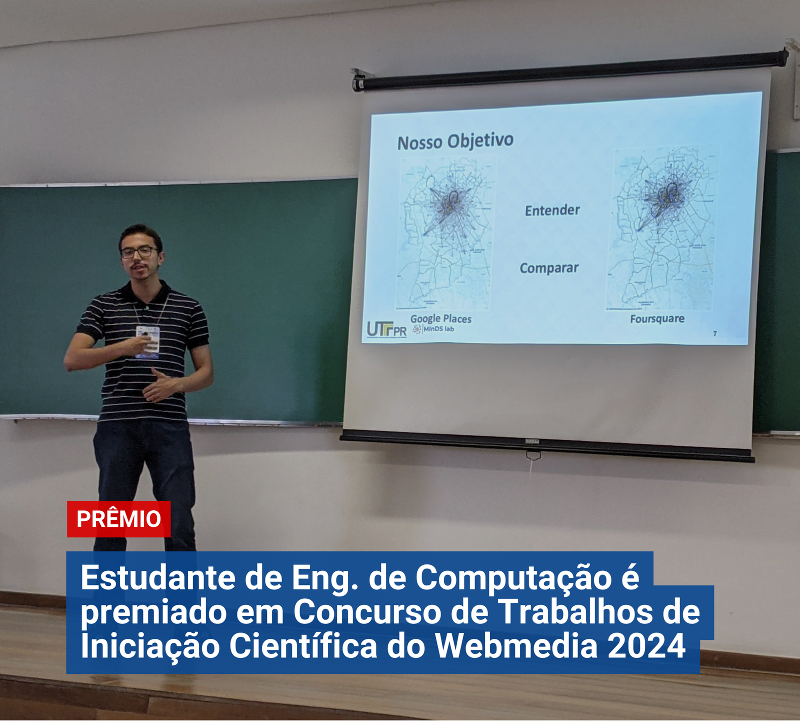 Estudante Gustavo Santos é premiado no Webmedia 2024
